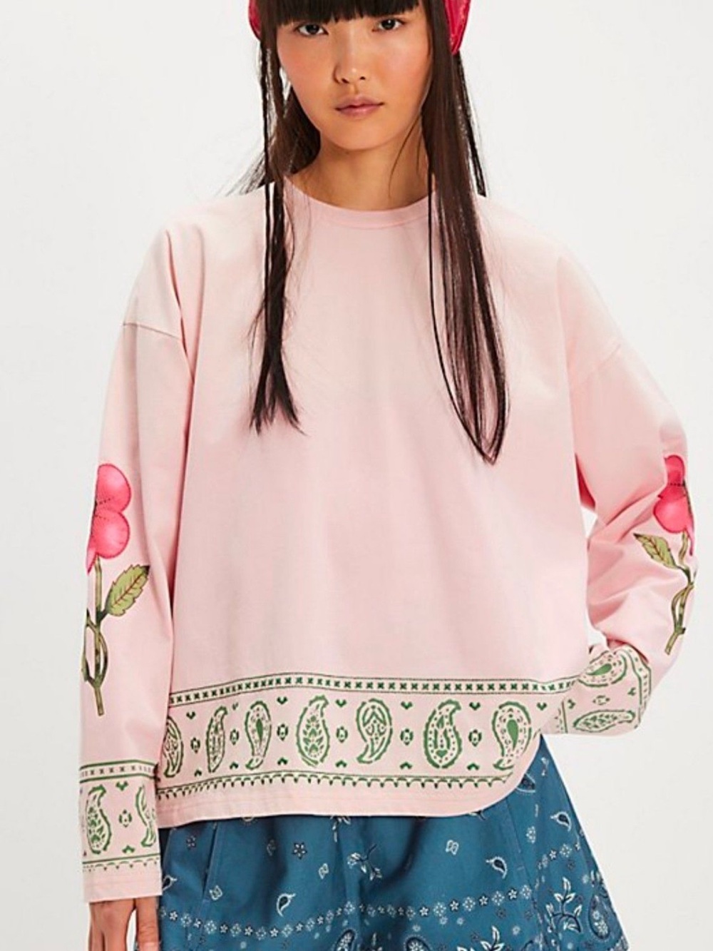 Free People x Found Folklore Embroidered long sleeve